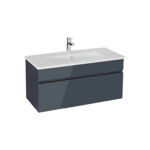 VitrA Mia Plus Square Lavabo Dolabı, 100 cm, Bir Çekmeceli, Parlak Antrasit