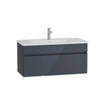 VitrA Mia Plus Square Lavabo Dolabı, 100 cm, Bir Çekmeceli, Parlak Antrasit - Görsel 2