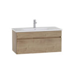VitrA Mia Plus Square Lavabo Dolabı, 100 cm, Bir Çekmeceli, Altın Meşe