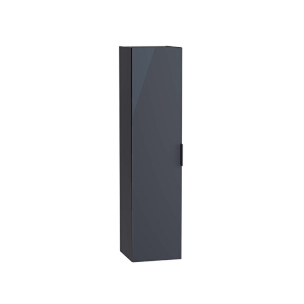 VitrA Mia Plus Square Boy Dolabı, 35 cm, Bir Kapaklı, Parlak Antrasit