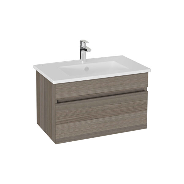 VitrA Mia Plus Square Lavabo Dolabı, 80 cm, Bir Çekmeceli, Cordoba