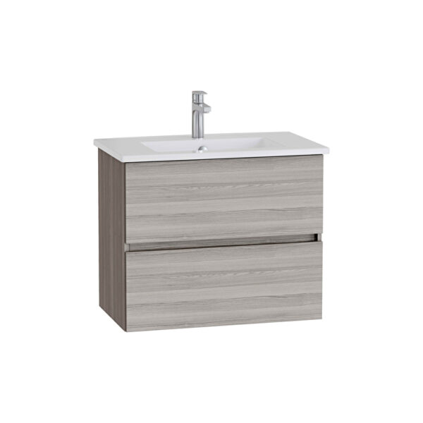 VitrA Mia Plus Square Lavabo Dolabı, 80 cm, İki Çekmeceli, Cordoba