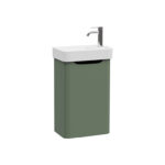 VitrA Integra Round Lavabo Dolabı, 45 cm, Bir Kapaklı, Dar, Mat Yeşil, Sağ