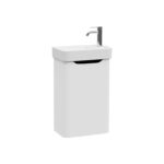 VitrA Integra Round Lavabo Dolabı, 45 cm, Bir Kapaklı, Dar, Mat Açık Gri, Sağ