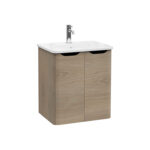 VitrA Integra Round Lavabo Dolabı, 60 cm, İki Kapaklı, Altın Meşe