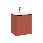 VitrA Integra Round Lavabo Dolabı, 60 cm, İki Kapaklı, Mat Kırmızı