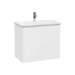 VitrA Integra Round Lavabo Dolabı, 80 cm, İki Kapaklı, Parlak Beyaz