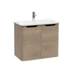 VitrA Integra Round Lavabo Dolabı, 80 cm, İki Kapaklı, Altın Meşe