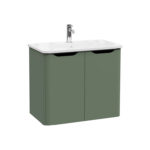 VitrA Integra Round Lavabo Dolabı, 80 cm, İki Kapaklı, Mat Yeşil