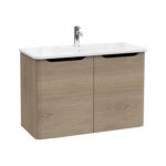 VitrA Integra Round Lavabo Dolabı, 100 cm, İki Kapaklı, Altın Meşe