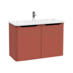 VitrA Integra Round Lavabo Dolabı, 100 cm, İki Kapaklı, Mat Kırmızı