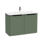 VitrA Integra Round Lavabo Dolabı, 100 cm, İki Kapaklı, Mat Yeşil
