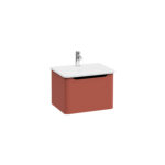 VitrA Integra Round Lavabo Dolabı, 60 cm, Bir Çekmeceli, Mat Kırmızı