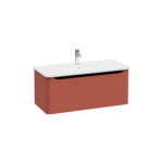 VitrA Integra Round Lavabo Dolabı, 100 cm, Bir Çekmeceli, Mat Kırmızı