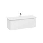 VitrA Integra Round Lavabo Dolabı, 120 cm, Bir Çekmeceli, Parlak Beyaz