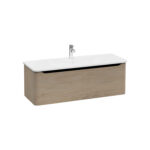 VitrA Integra Round Lavabo Dolabı, 120 cm, Bir Çekmeceli, Altın Meşe