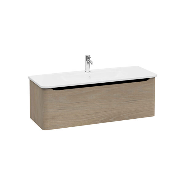 VitrA Integra Round Lavabo Dolabı, 120 cm, Bir Çekmeceli, Altın Meşe