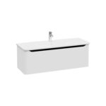 VitrA Integra Round Lavabo Dolabı, 120 cm, Bir Çekmeceli, Mat Açık Gri