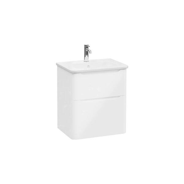 VitrA Integra Round Lavabo Dolabı, 60 cm, İki Çekmeceli , Parlak Beyaz