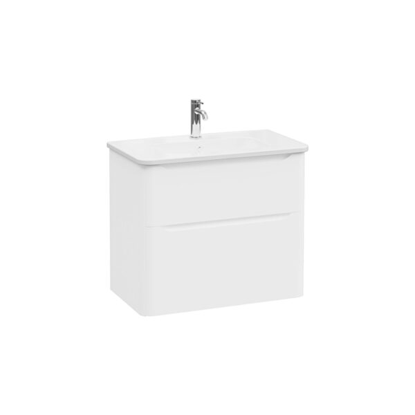 VitrA Integra Round Lavabo Dolabı, 80 cm, İki Çekmeceli , Mat Beyaz