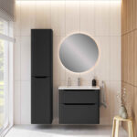 VitrA Integra Round Lavabo Dolabı, 80 cm, İki Çekmeceli , Mat Grafit - Görsel 2