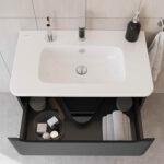VitrA Integra Round Lavabo Dolabı, 80 cm, İki Çekmeceli , Mat Grafit - Görsel 3