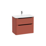 VitrA Integra Round Lavabo Dolabı, 80 cm, İki Çekmeceli , Mat Kırmızı