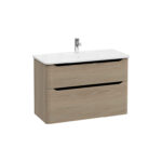 VitrA Integra Round Lavabo Dolabı, 100 cm, İki Çekmeceli , Altın Meşe