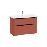 VitrA Integra Round Lavabo Dolabı, 100 cm, İki Çekmeceli , Mat Kırmızı