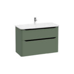 VitrA Integra Round Lavabo Dolabı, 100 cm, İki Çekmeceli , Mat Yeşil