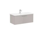 VitrA Root Flat Lavabo Dolabı, 100 cm, Bir Çekmeceli, Köşeli Lavabo, Parlak Sahra Beji - Görsel 2