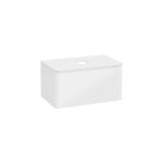 VitrA Integra Round Lavabo Dolabı, 80 cm, Bir Çekmeceli, Çanak Lavabo Uyumlu, Parlak Beyaz, Lavabosuz - Görsel 2