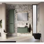 VitrA Integra Round Lavabo Dolabı, 80 cm, Bir Çekmeceli, Çanak Lavabo Uyumlu, Mat Yeşil, Lavabosuz - Görsel 4
