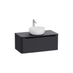 VitrA Integra Round Lavabo Dolabı, 100 cm, Bir Çekmeceli, Çanak Lavabo Uyumlu, Mat Grafit, Lavabosuz