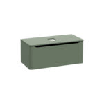 VitrA Integra Round Lavabo Dolabı, 100 cm, Bir Çekmeceli, Çanak Lavabo Uyumlu, Mat Yeşil, Lavabosuz - Görsel 2