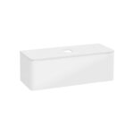 VitrA Integra Round Lavabo Dolabı, 120 cm, Bir Çekmeceli, Çanak Lavabo Uyumlu, Parlak Beyaz, Lavabosuz - Görsel 2
