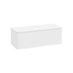 VitrA Integra Round Lavabo Dolabı, 120 cm, Bir Çekmeceli, Çanak Lavabo Uyumlu, Mat Beyaz, Lavabosuz - Görsel 2