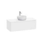 VitrA Integra Round Lavabo Dolabı, 120 cm, Bir Çekmeceli, Çanak Lavabo Uyumlu, Mat Beyaz, Lavabosuz