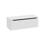 VitrA Integra Round Lavabo Dolabı, 120 cm, Bir Çekmeceli, Çanak Lavabo Uyumlu, Mat Açık Gri, Lavabosuz