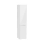 VitrA Integra Round Boy Dolabı, 40 cm, İki Kapaklı, Çamaşır Sepetli, Parlak Beyaz, Sol