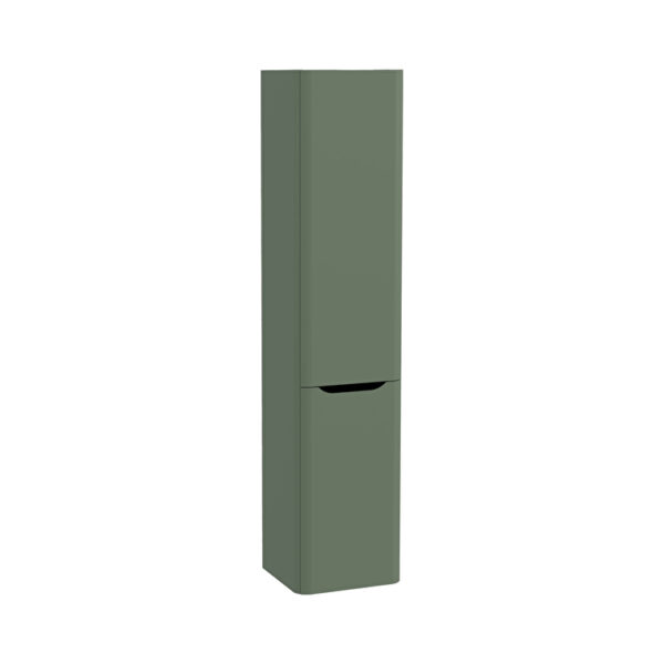 VitrA Integra Round Boy Dolabı, 40 cm, İki Kapaklı, Çamaşır Sepetli, Mat Yeşil, Sol