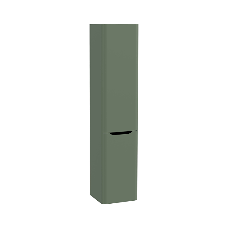 70082-1.jpg VitrA Integra Round Boy Dolabı, 40 cm, İki Kapaklı, Çamaşır Sepetli, Mat Yeşil, Sol - Görsel 1
