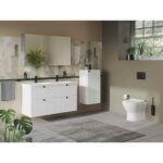 VitrA Root Groove Lavabo Dolabı, 120 cm, Dört Çekmeceli, Yuvarlak Lavabo, Mat Beyaz - Görsel 2