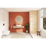 VitrA Origin Tezgah, 120 cm, İki Çekmeceli, Orta Sifon Delikli, Açık Meşe - Görsel 2