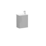 VitrA Root Flat Lavabo Dolabı, 45 cm, Bir Kapaklı, Dar, Köşeli Lavabo, Mat Kaya Gri, Sağ - Görsel 3