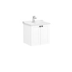 VitrA Root Classic Lavabo Dolabı, 60 cm, İki Kapaklı, Klasik Lavabo, Mat Beyaz