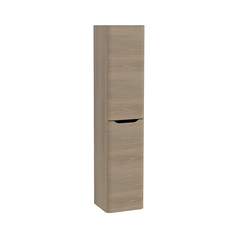 80003-1.jpg VitrA Integra Round Boy Dolabı, 40 cm, İki Kapaklı, Altın Meşe, Sağ - Görsel 1
