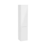 VitrA Integra Round Boy Dolabı, 40 cm, İki Kapaklı, Çamaşır Sepetli, Parlak Beyaz, Sağ