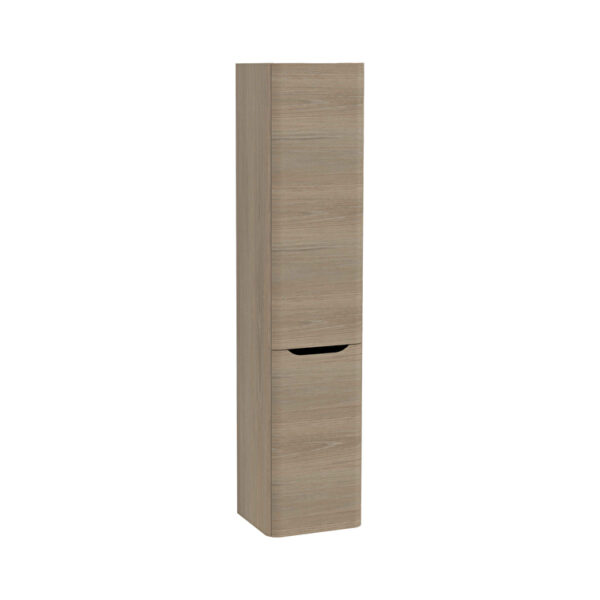VitrA Integra Round Boy Dolabı, 40 cm, İki Kapaklı, Çamaşır Sepetli, Altın Meşe, Sağ