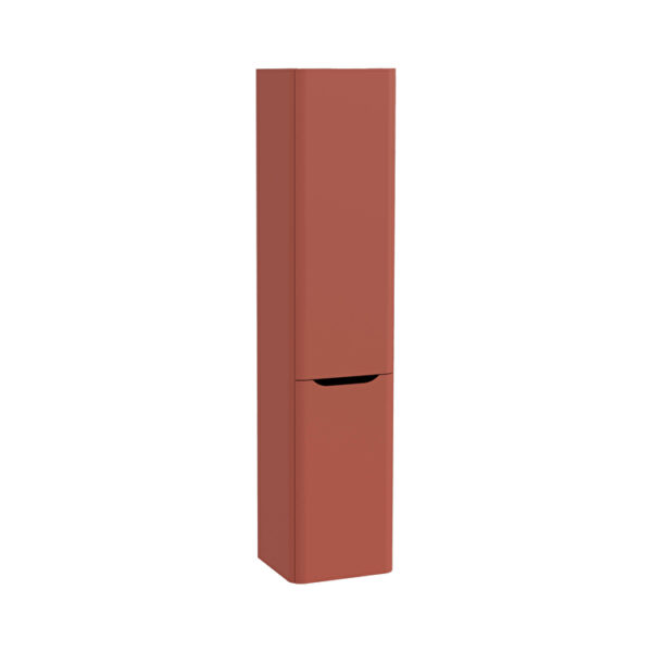 VitrA Integra Round Boy Dolabı, 40 cm, İki Kapaklı, Çamaşır Sepetli, Mat Kırmızı, Sağ